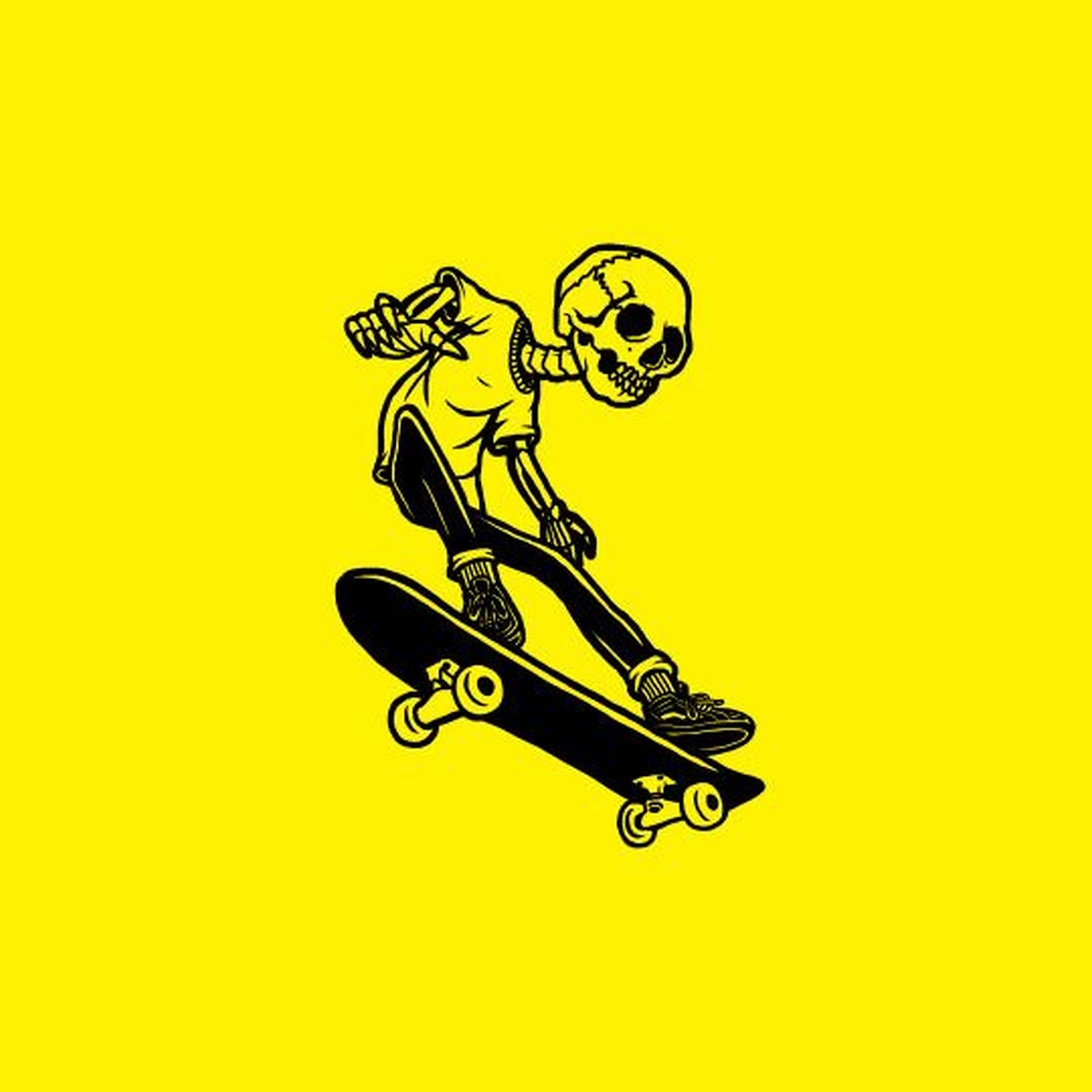 Aesthetic Skeleton Skater Boy Background