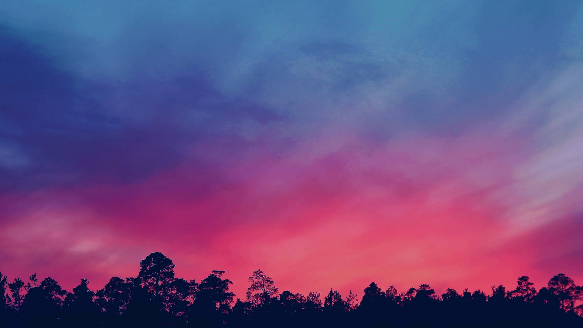 Aesthetic Sky In Pink And Blue Background