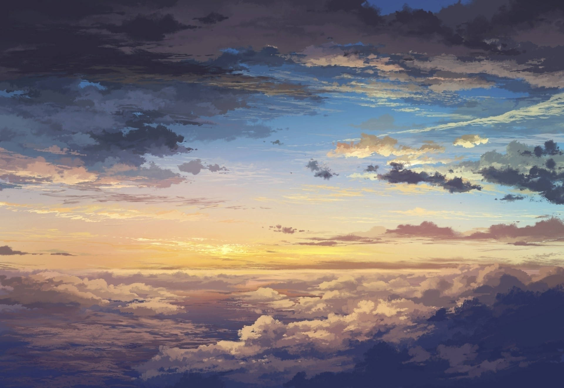 Aesthetic Sky Makoto Shinkai Film Background