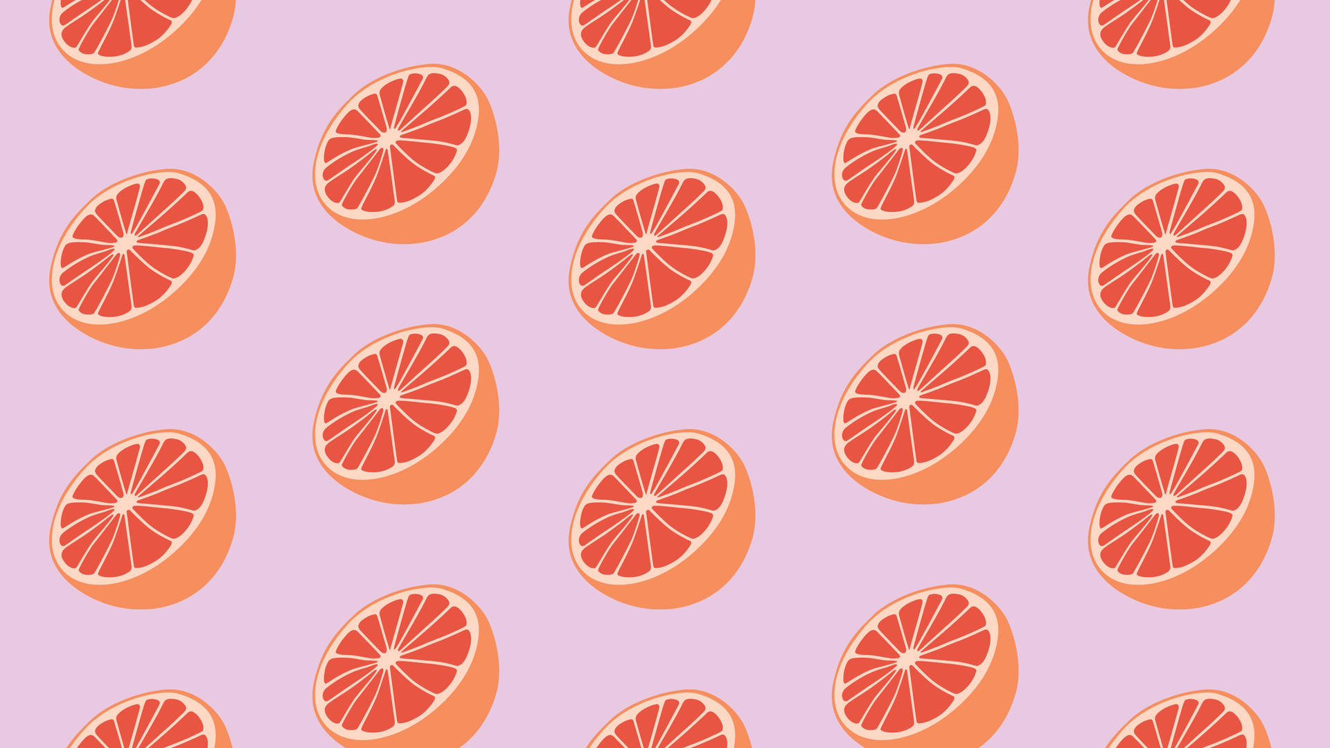 Aesthetic Sliced Grapefruits Digital Art