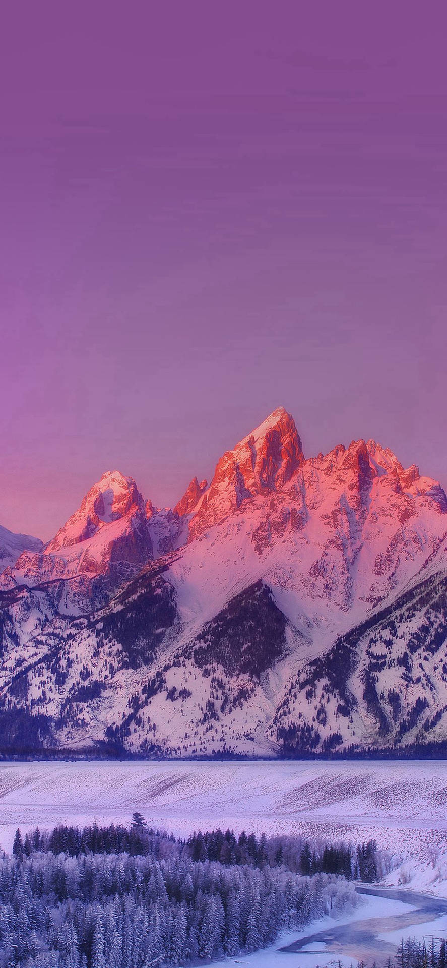 Aesthetic Snowy Mountain For Iphone