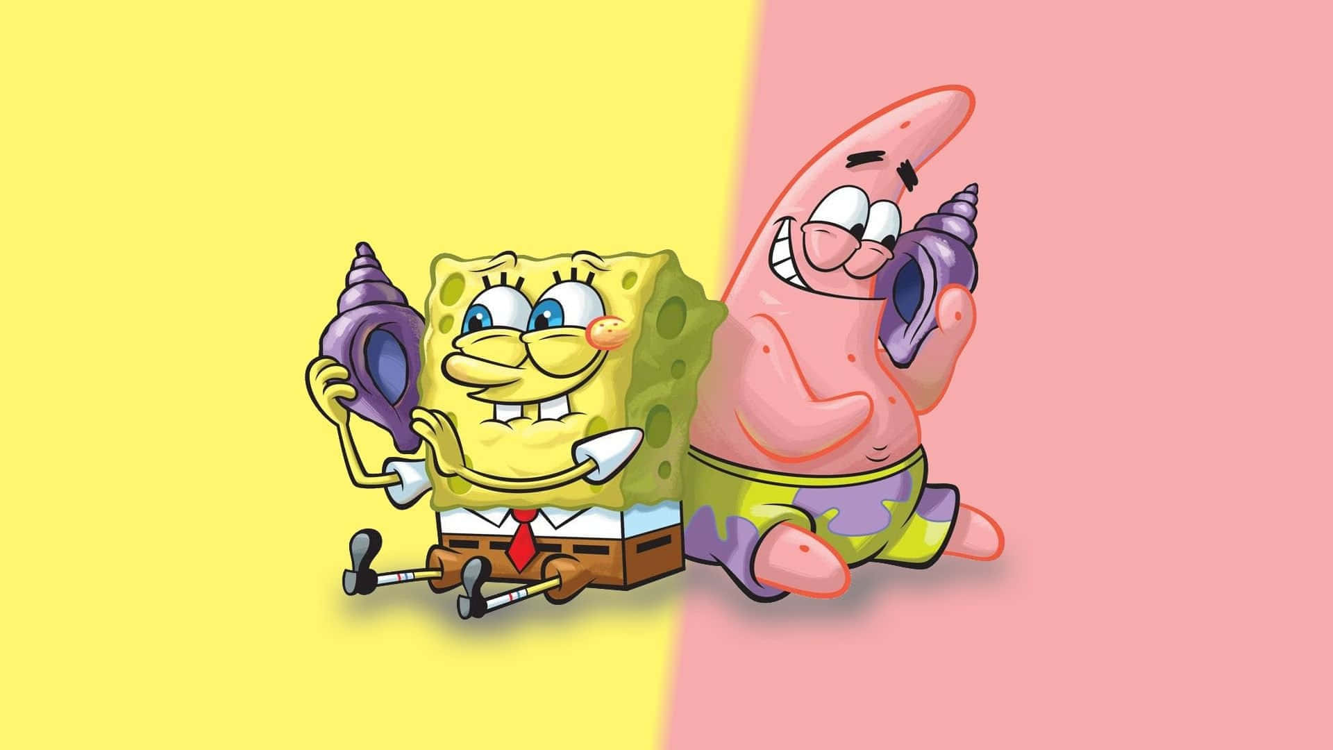 Aesthetic Spongebob And Patrick Calling Each Other