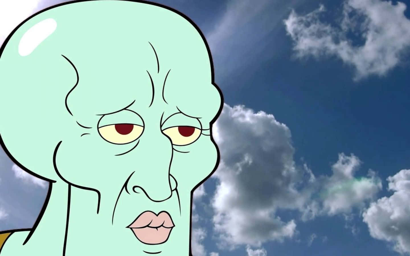 Aesthetic Squidward In All His Glory Background