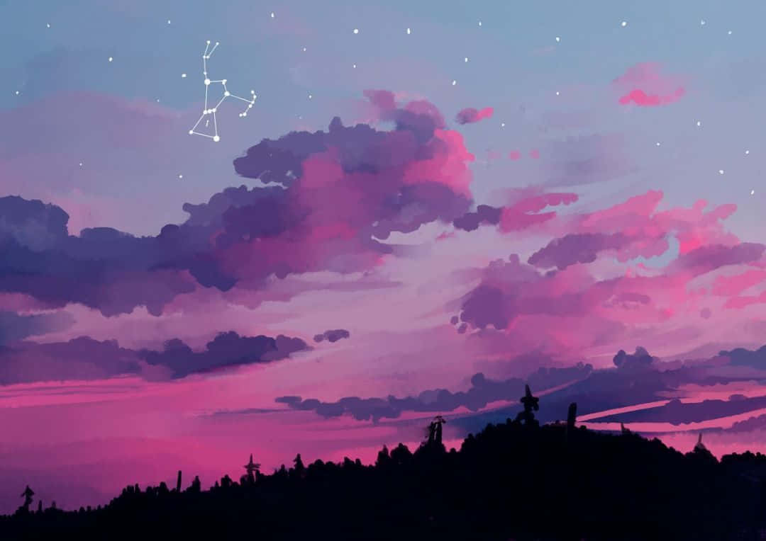 Aesthetic Star Laptop Orion Constellation Background