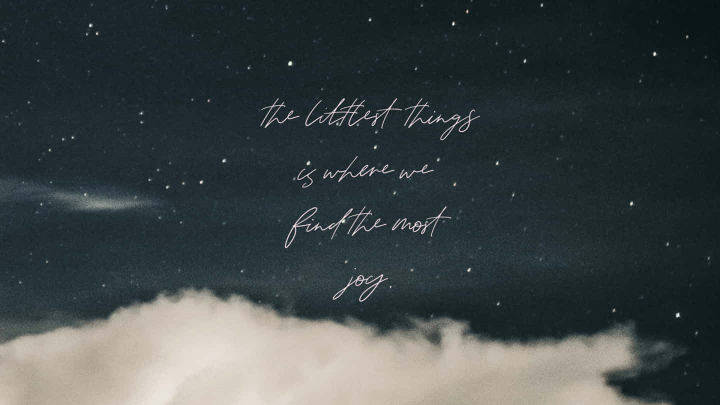 Aesthetic Stars On A Cloudy Sky Laptop Background