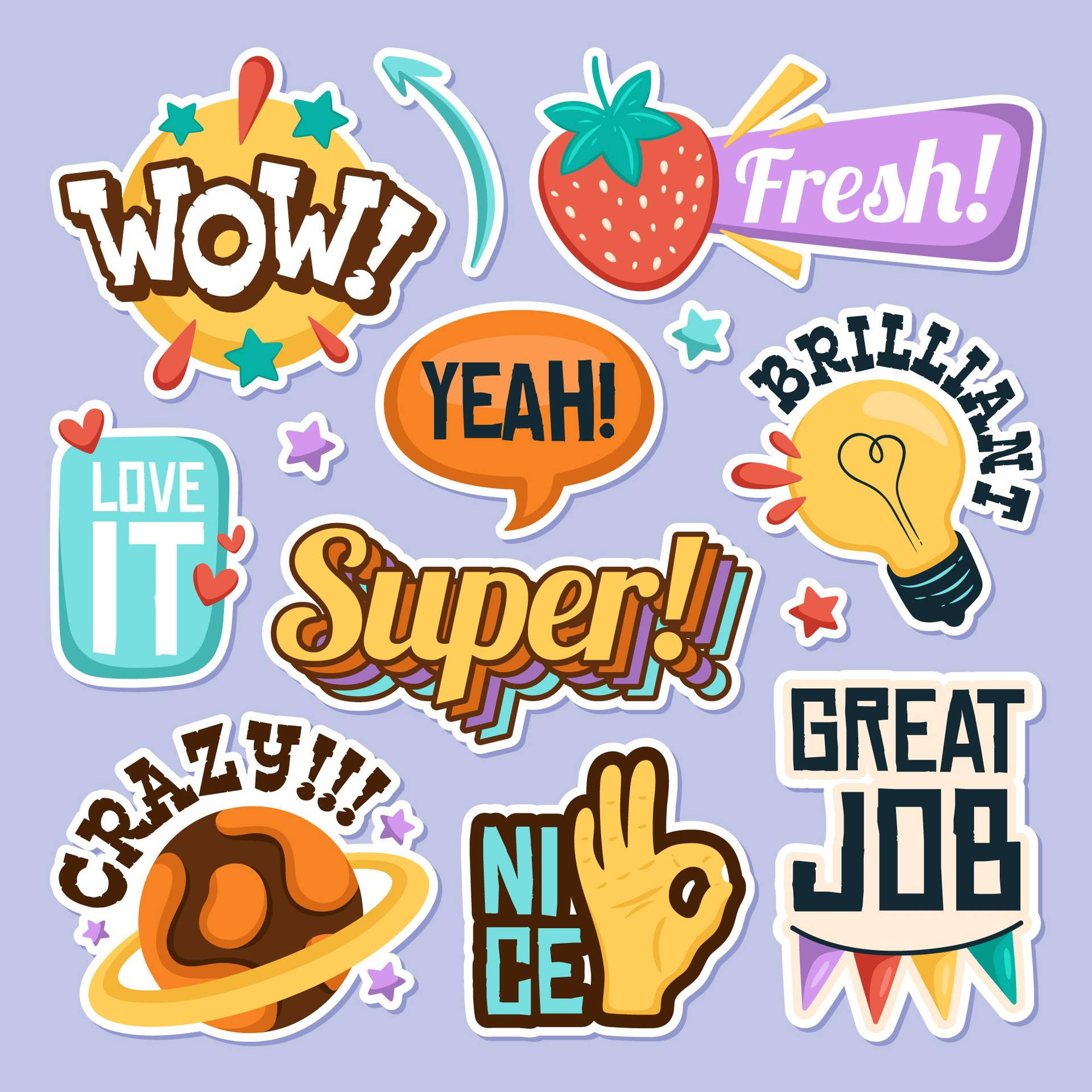 Aesthetic Stickers Full Of Affirmations Background