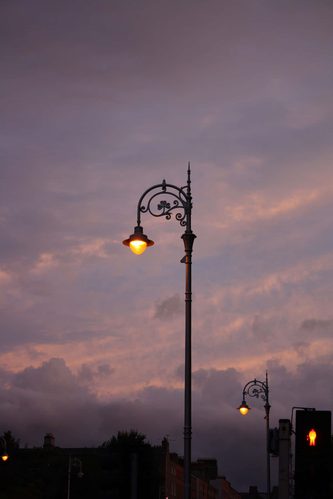 Aesthetic Street Light Background