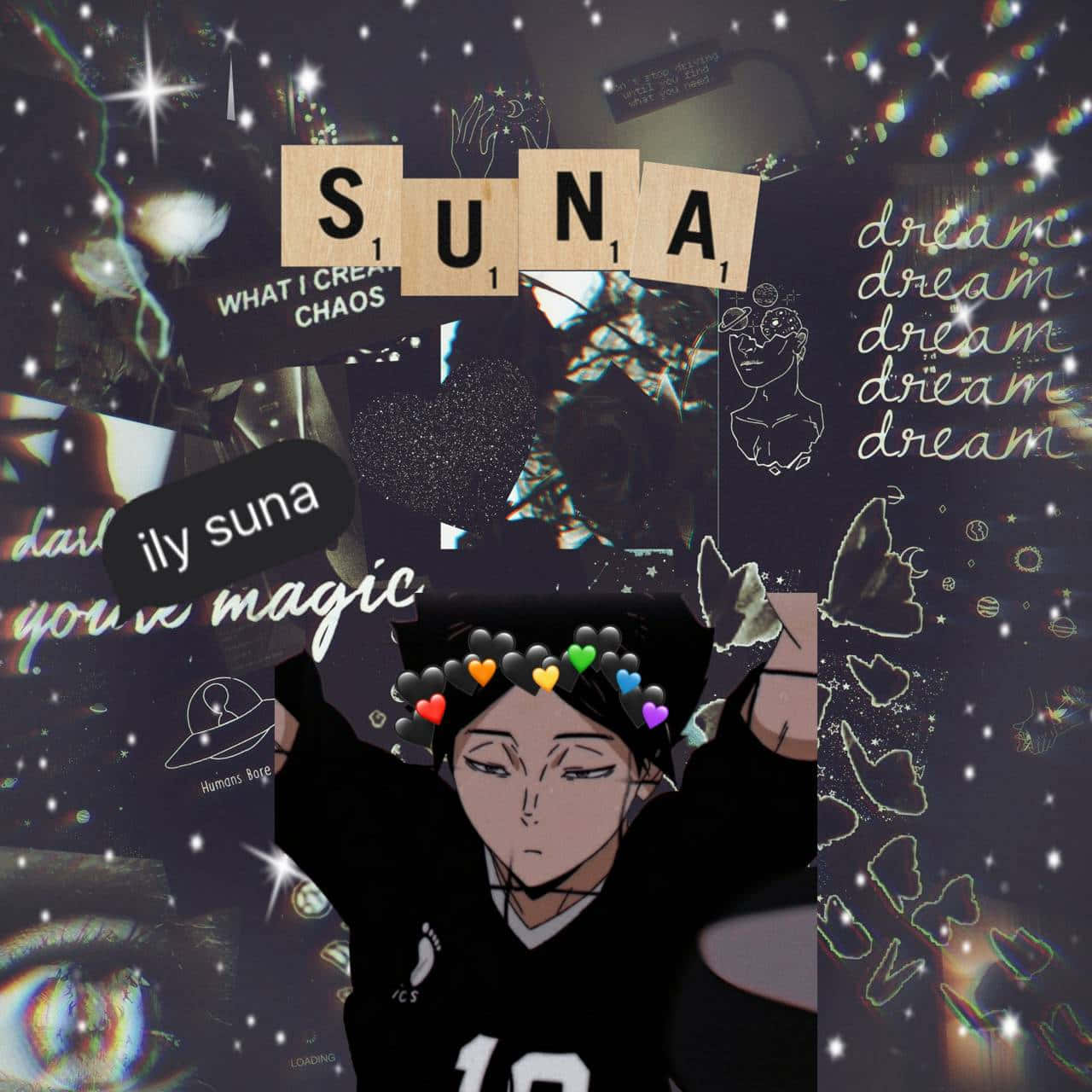 Aesthetic Suna Rintarou Digital Fan Art Background