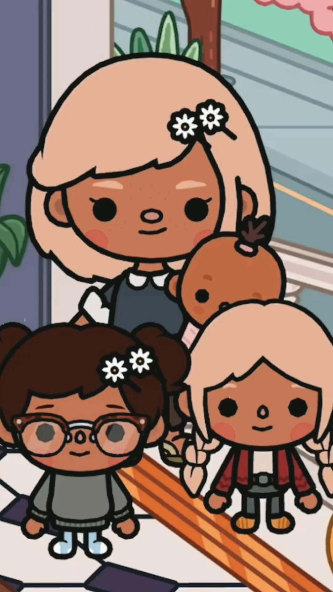 Aesthetic Toca Life Nadine And Ava Background