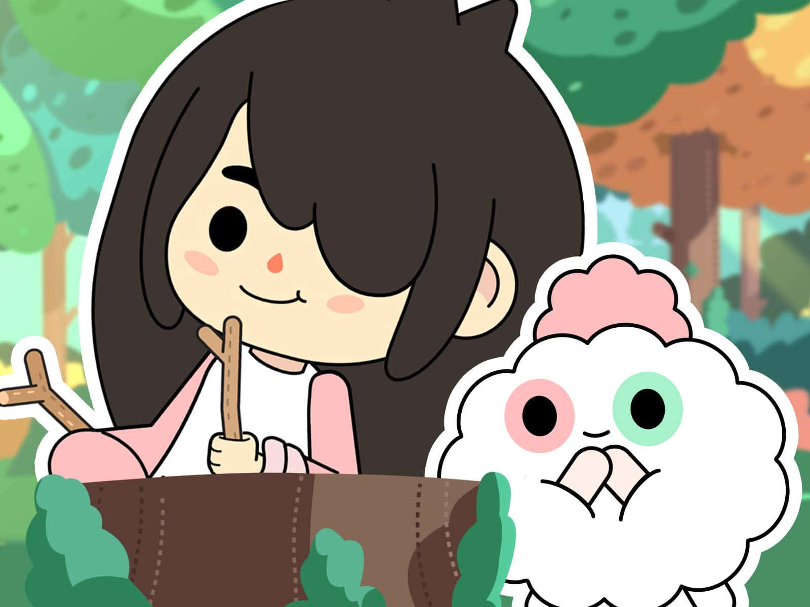 Aesthetic Toca Life Nari And Croquet Background