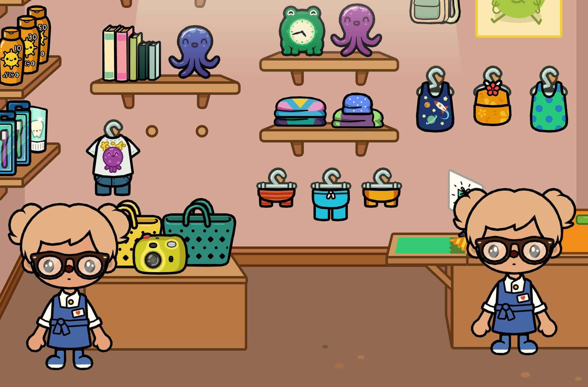 Aesthetic Toca Life Shopping Store Background