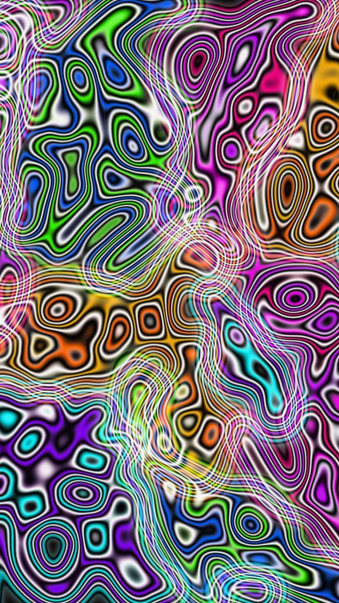 Aesthetic Trippy Colorful Blobs Background