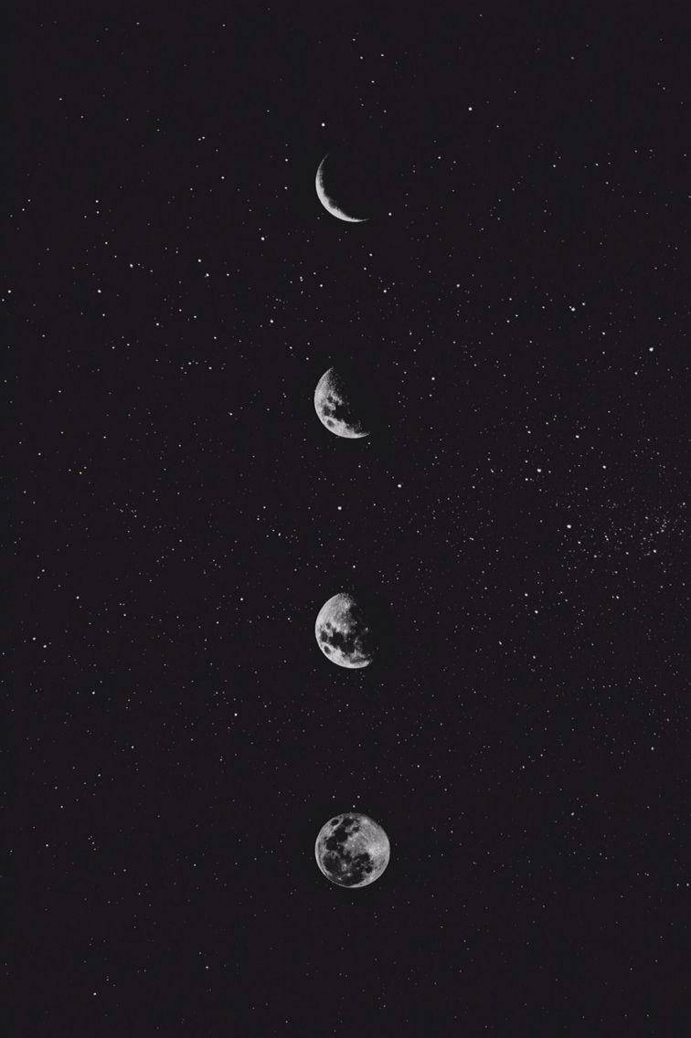 Aesthetic Tumblr Moon Phases Background