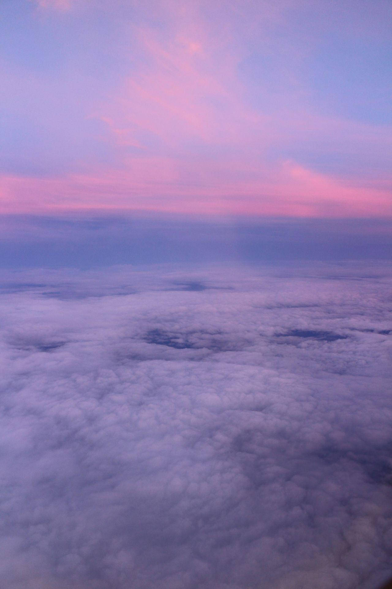 Aesthetic Tumblr Pink Cloudy Sky Background