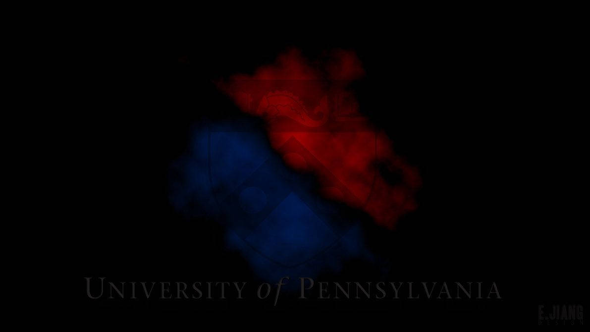 Aesthetic University Of Pennsylvania School Colors Background