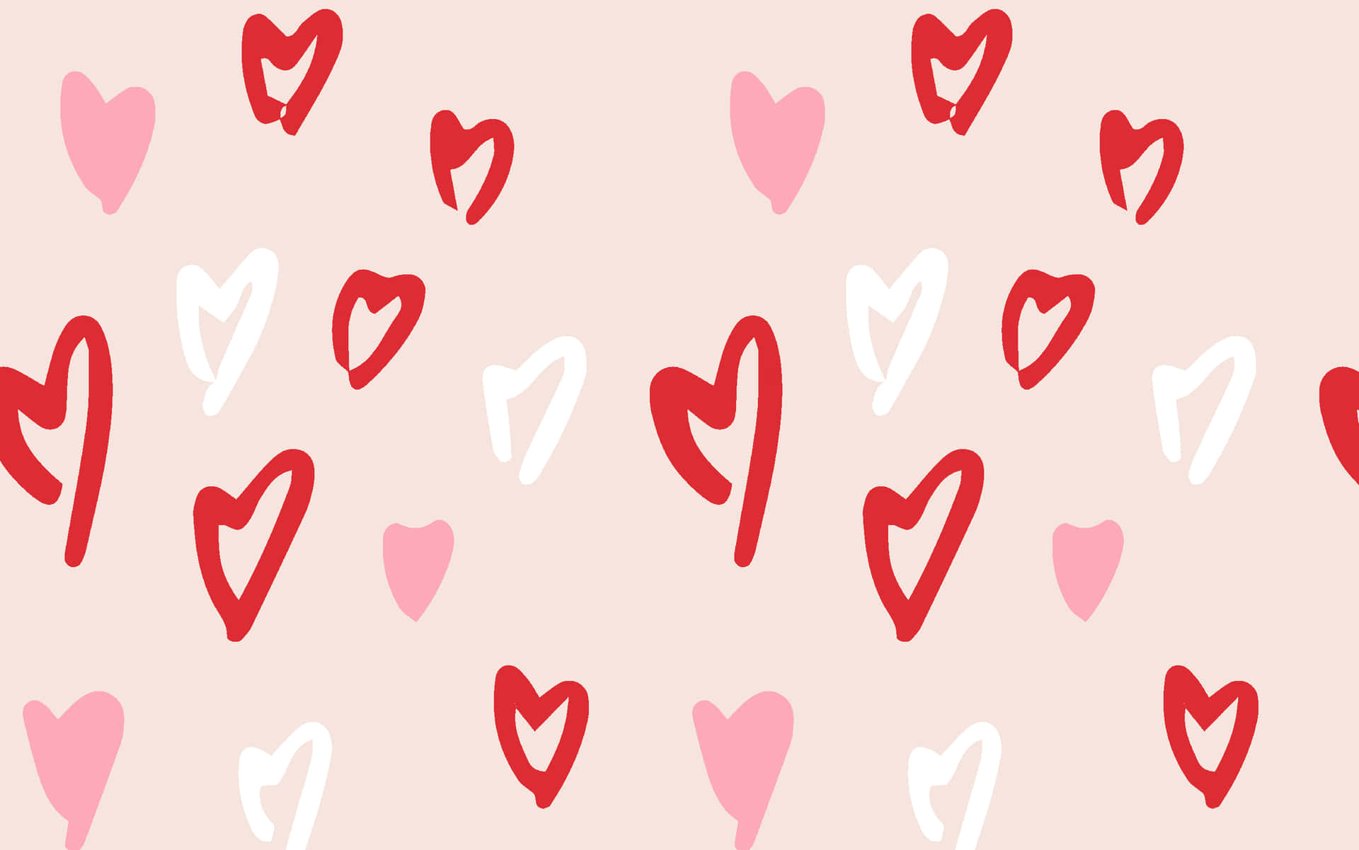 Aesthetic Valentine's Day Lovely Heart Symbol Digital Art Background
