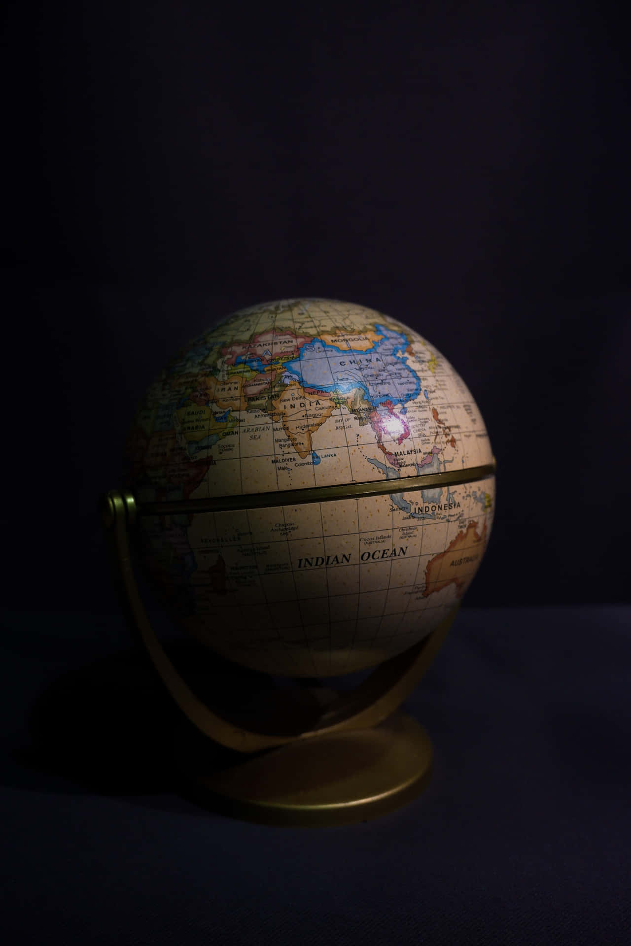 Aesthetic Vintage Globe Map Background