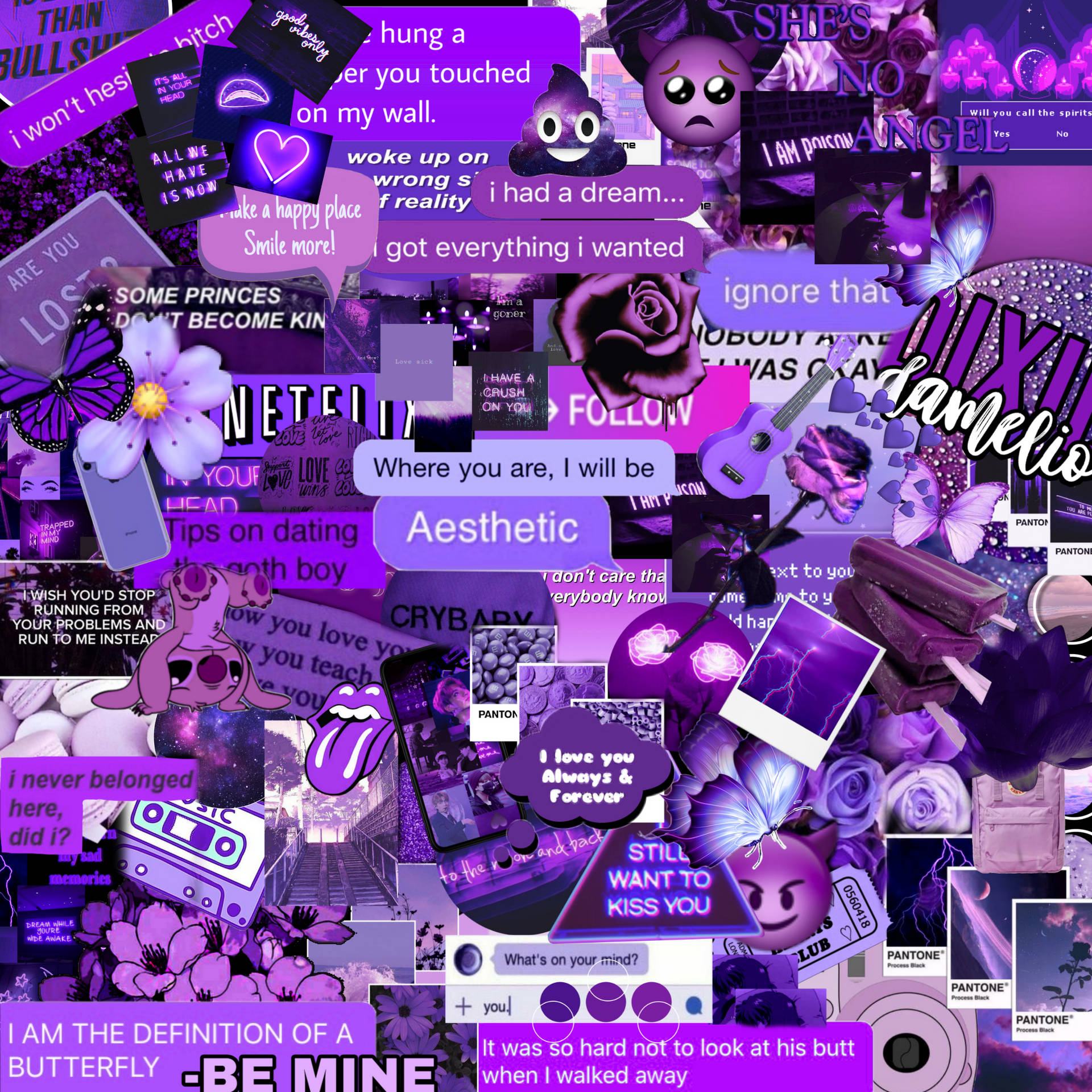 Aesthetic Violet Purple Collage