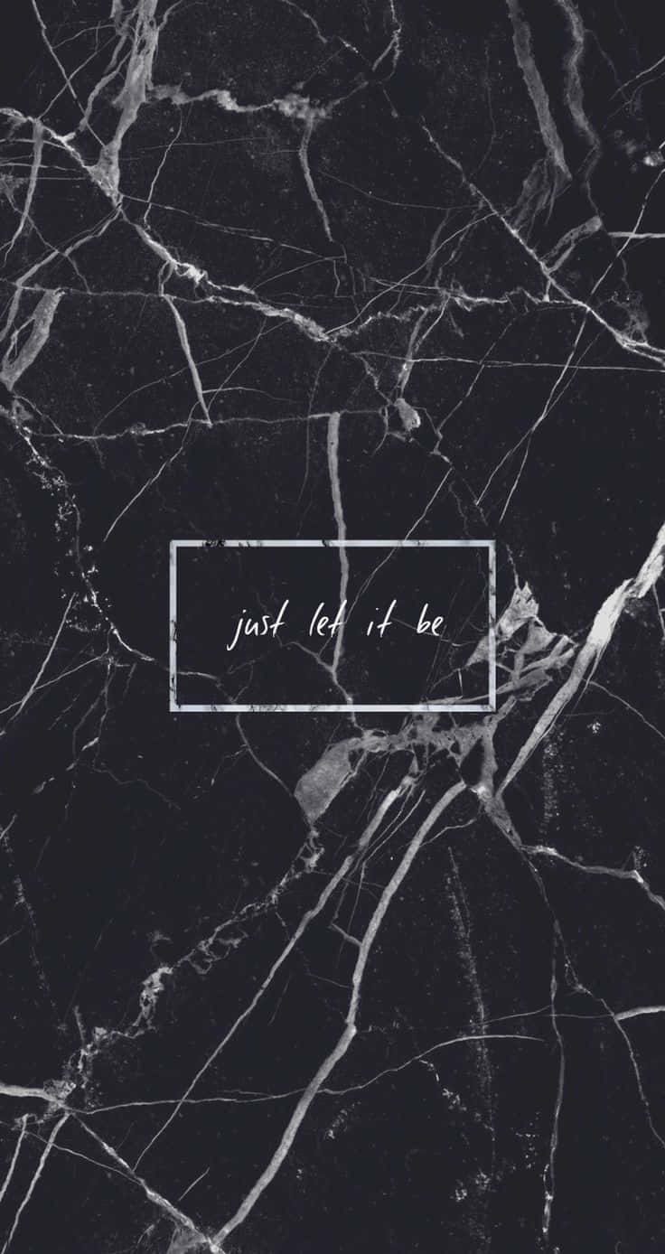 Aesthetic White And Black Iphone Inspirational Quote Marble Background
