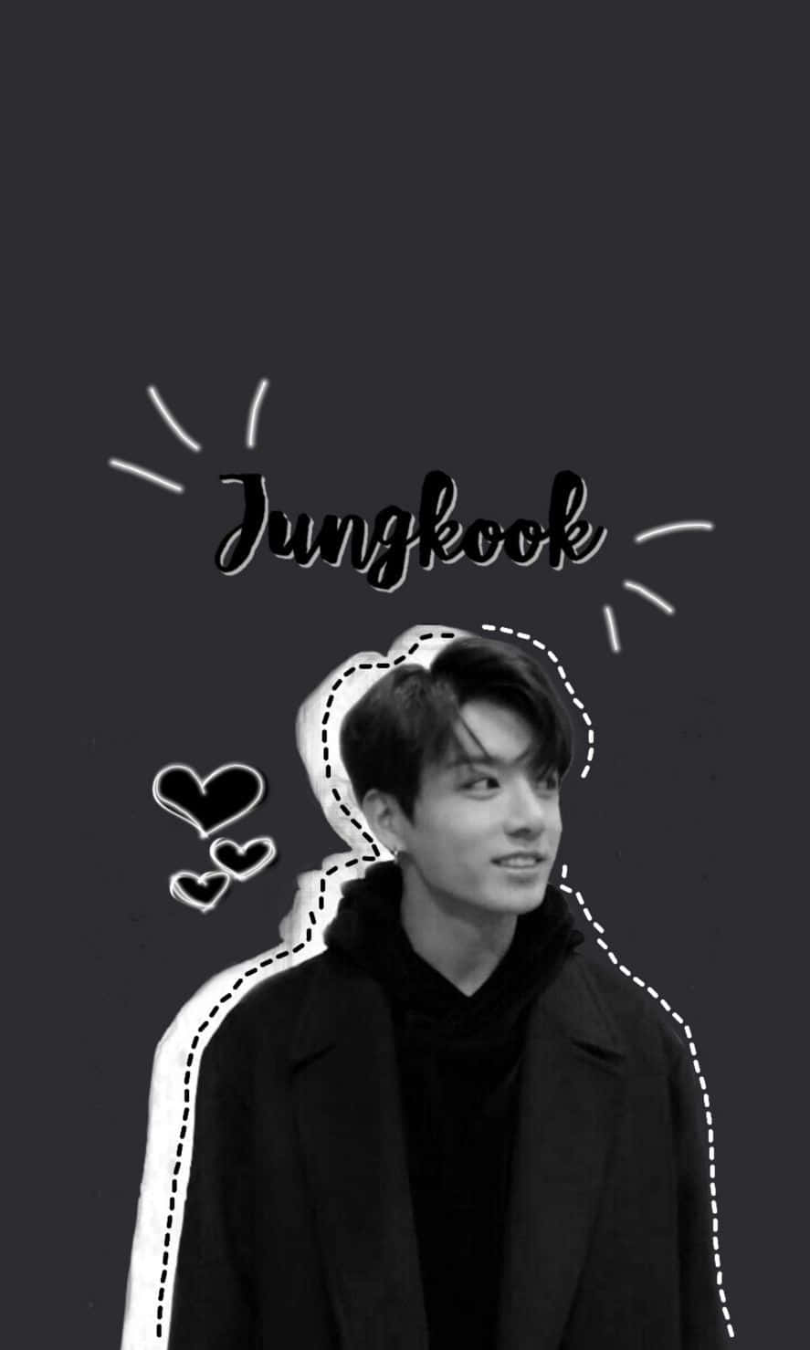 Aesthetic White And Black Iphone Jungkook Bts Background