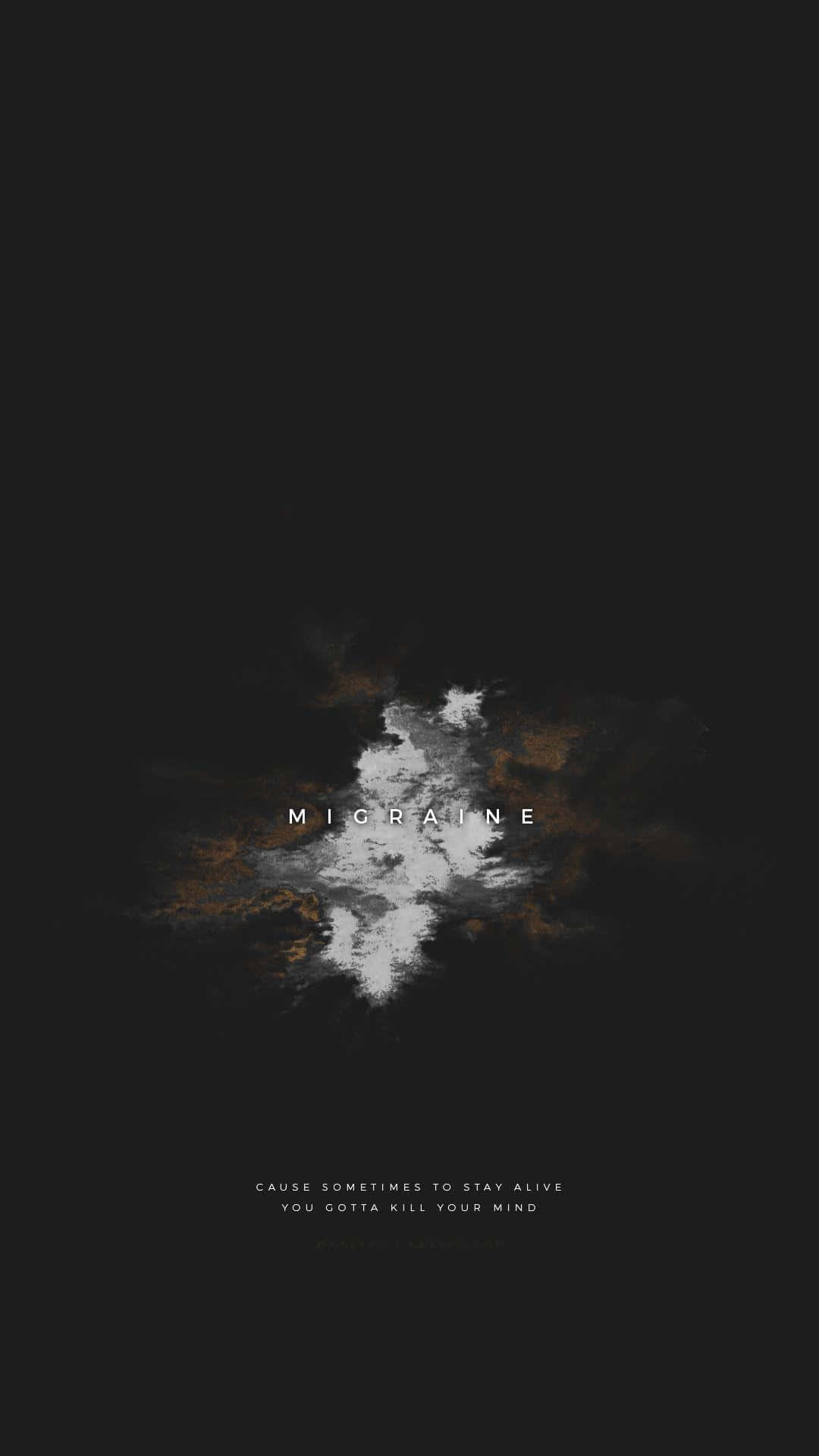 Aesthetic White And Black Iphone Migraine Song Lyrics Background