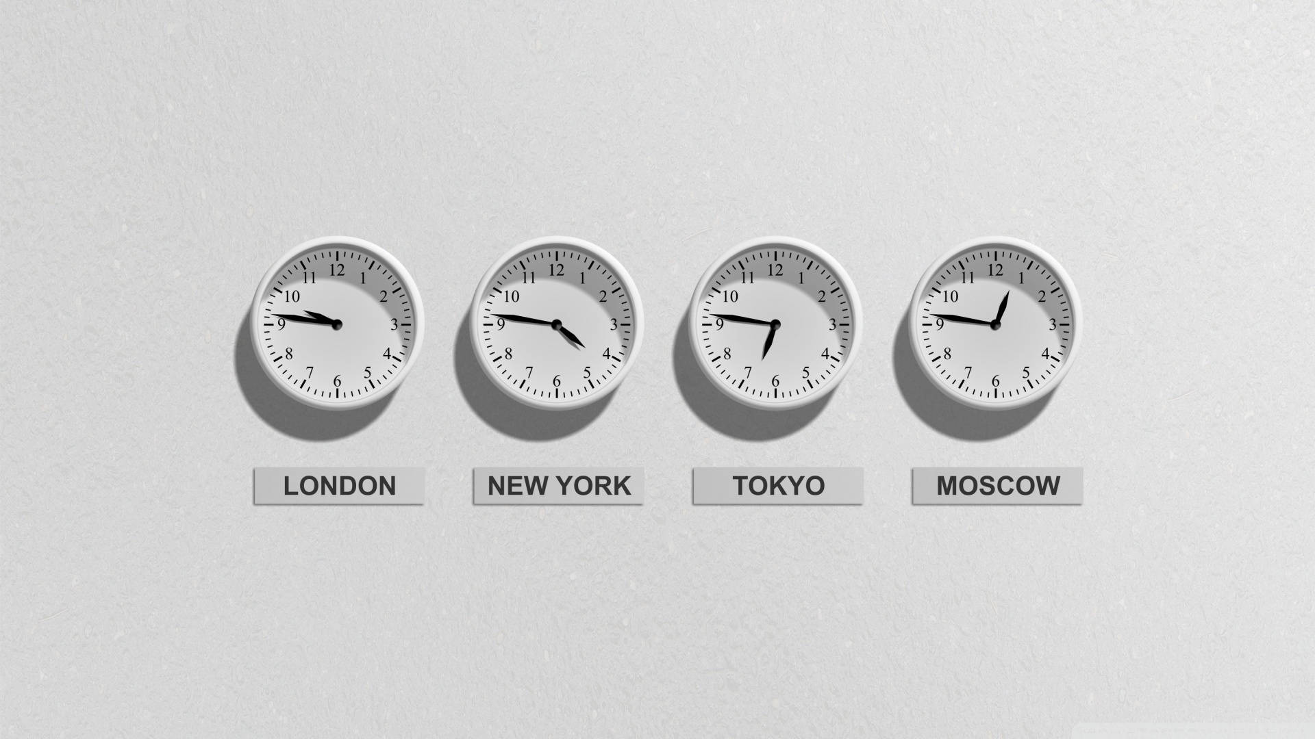Aesthetic White International Clock Time Background