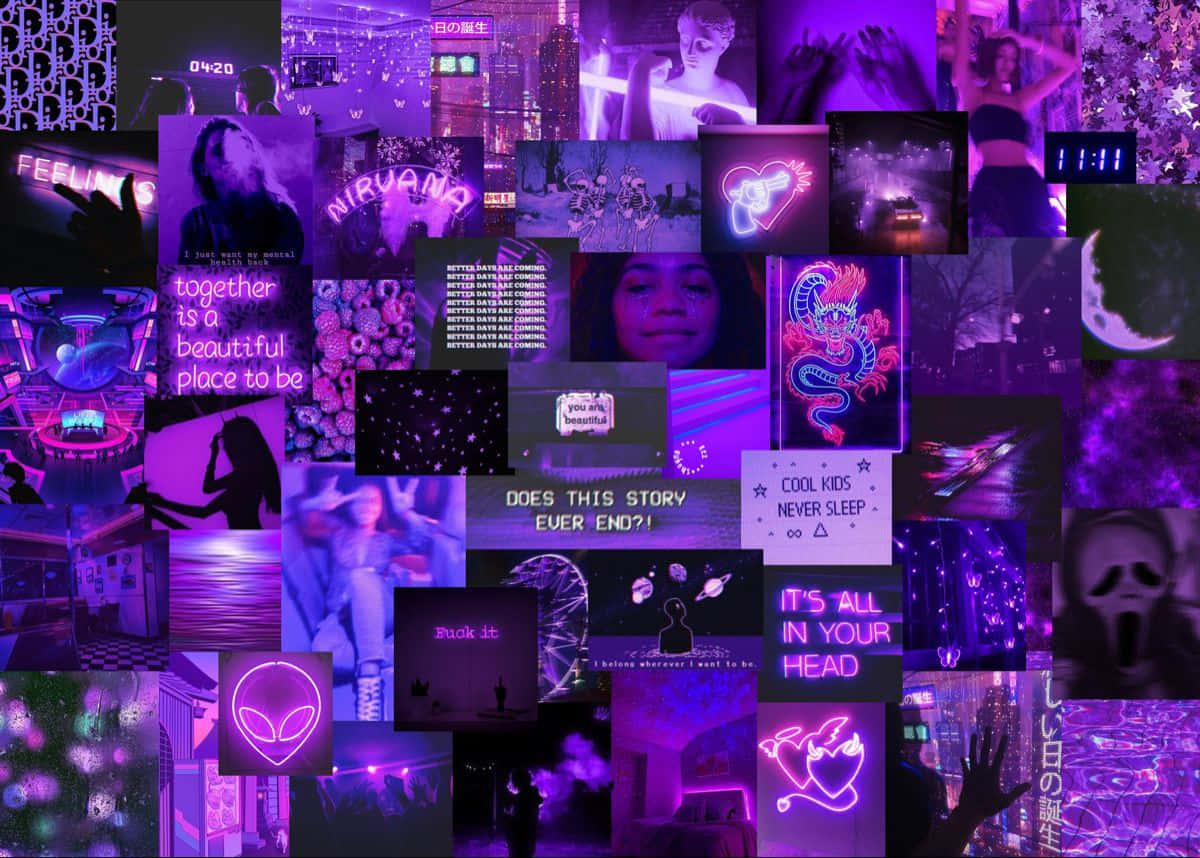 Aesthetic Workspace With Lavender Theme Background