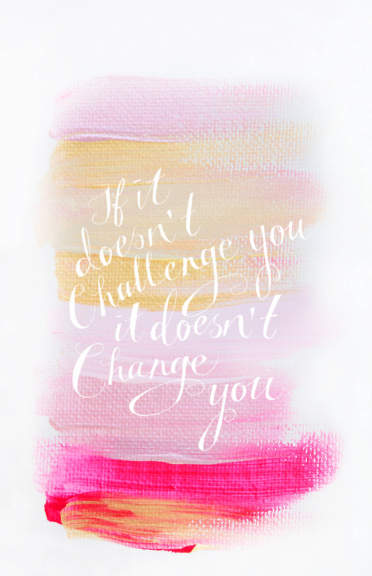 Aesthetic Yellow And Pink Cute Positive Quotes Background