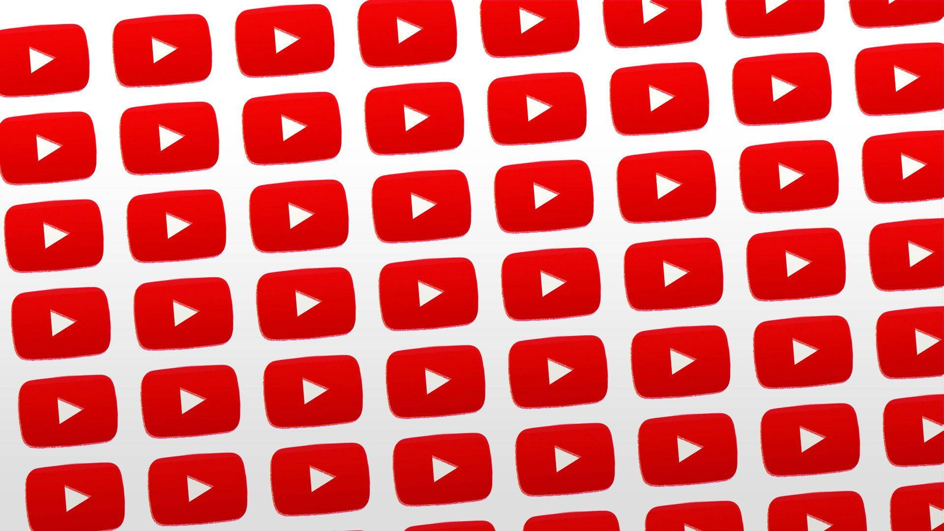 Aesthetic Youtube Red Logo Background