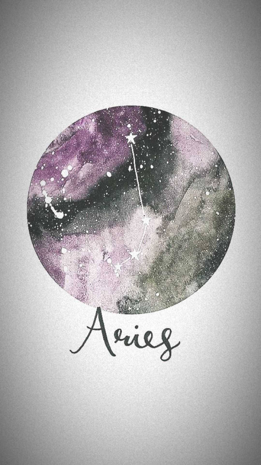 Aesthetic Zodiac Sign - Aries Minimalist Art Background