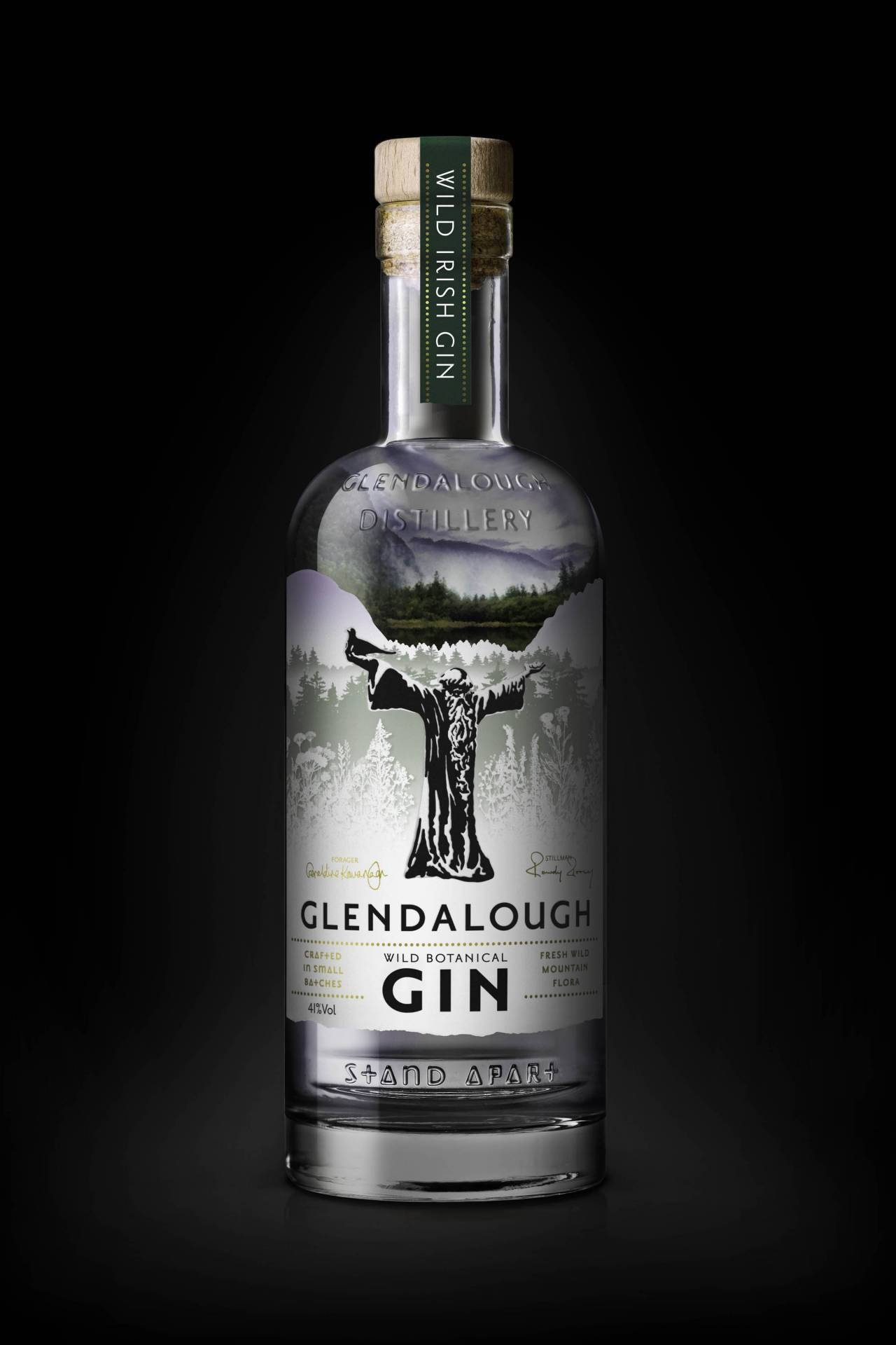 Aesthetically Pleasing Glendalough Gin With Wild Botanical Elements Background