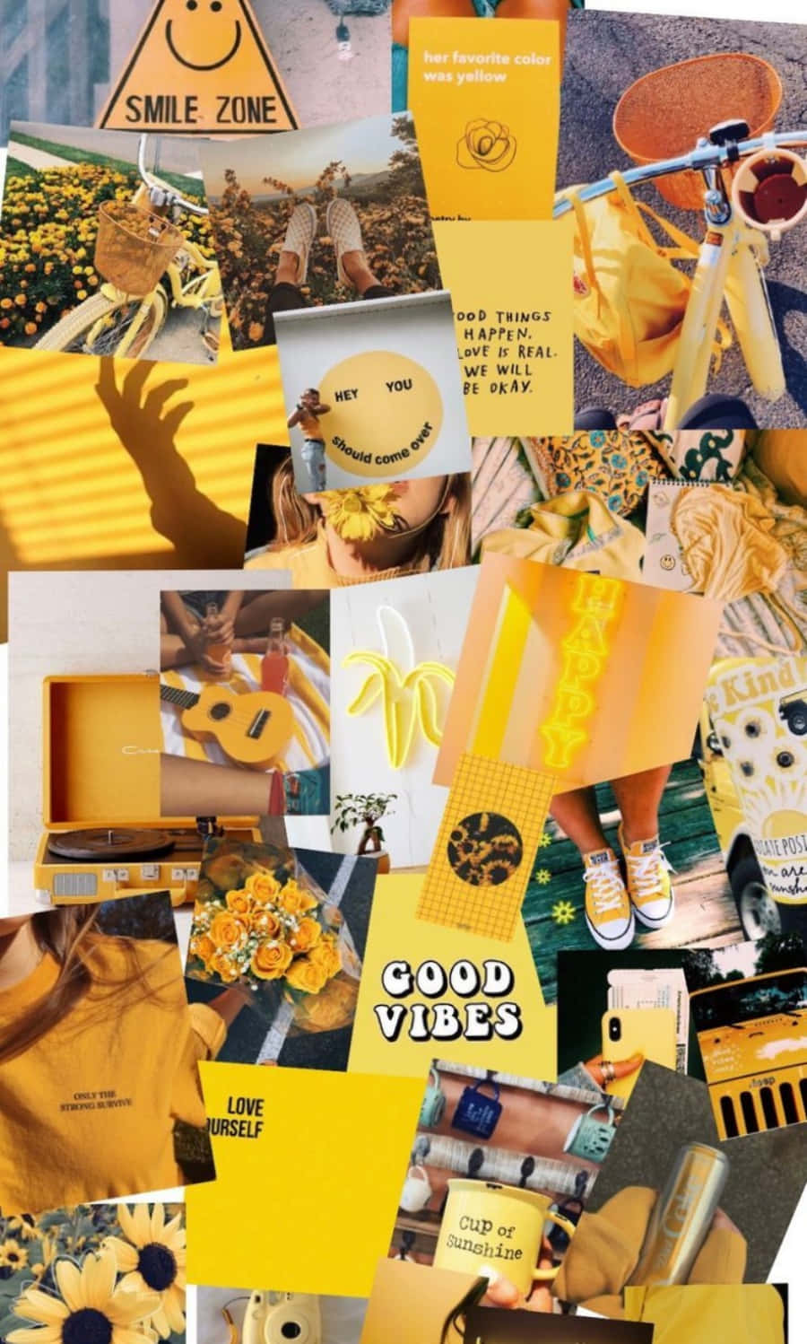 Aesthetically Pleasing Iphone Collage Wallpaper Background