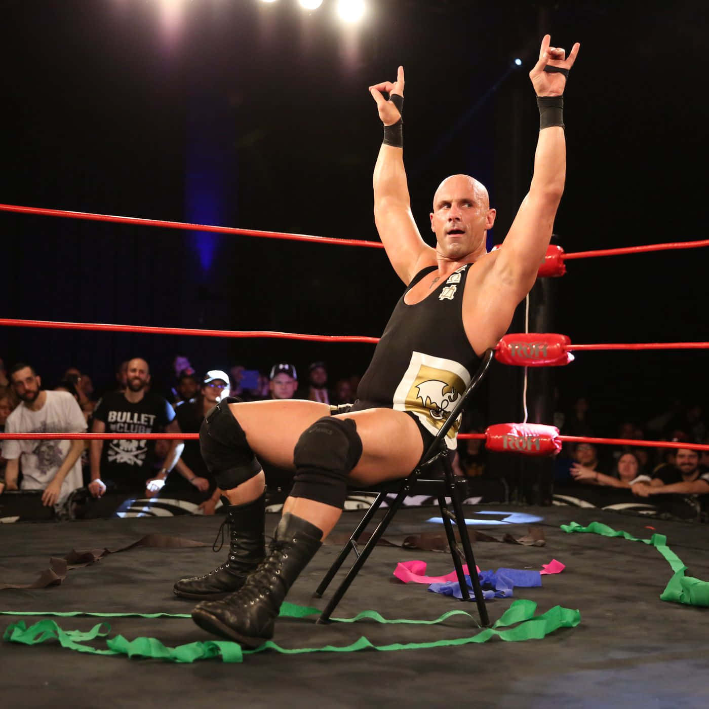 Aew Wrestler Christopher Daniels In Ring Of Honor Action Background
