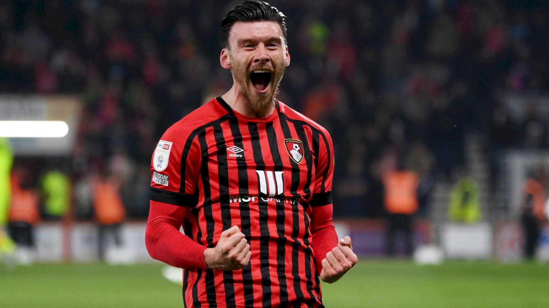 Afc Bournemouth Kieffer Moore Yelling Background