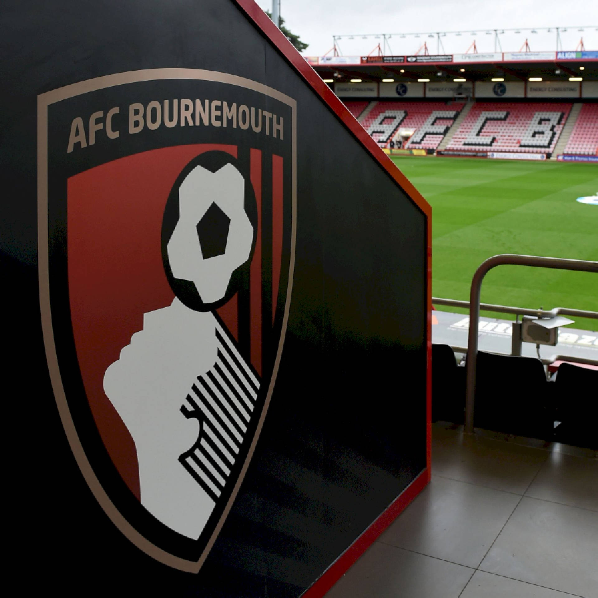 Afc Bournemouth Logo Inside Stadium Background