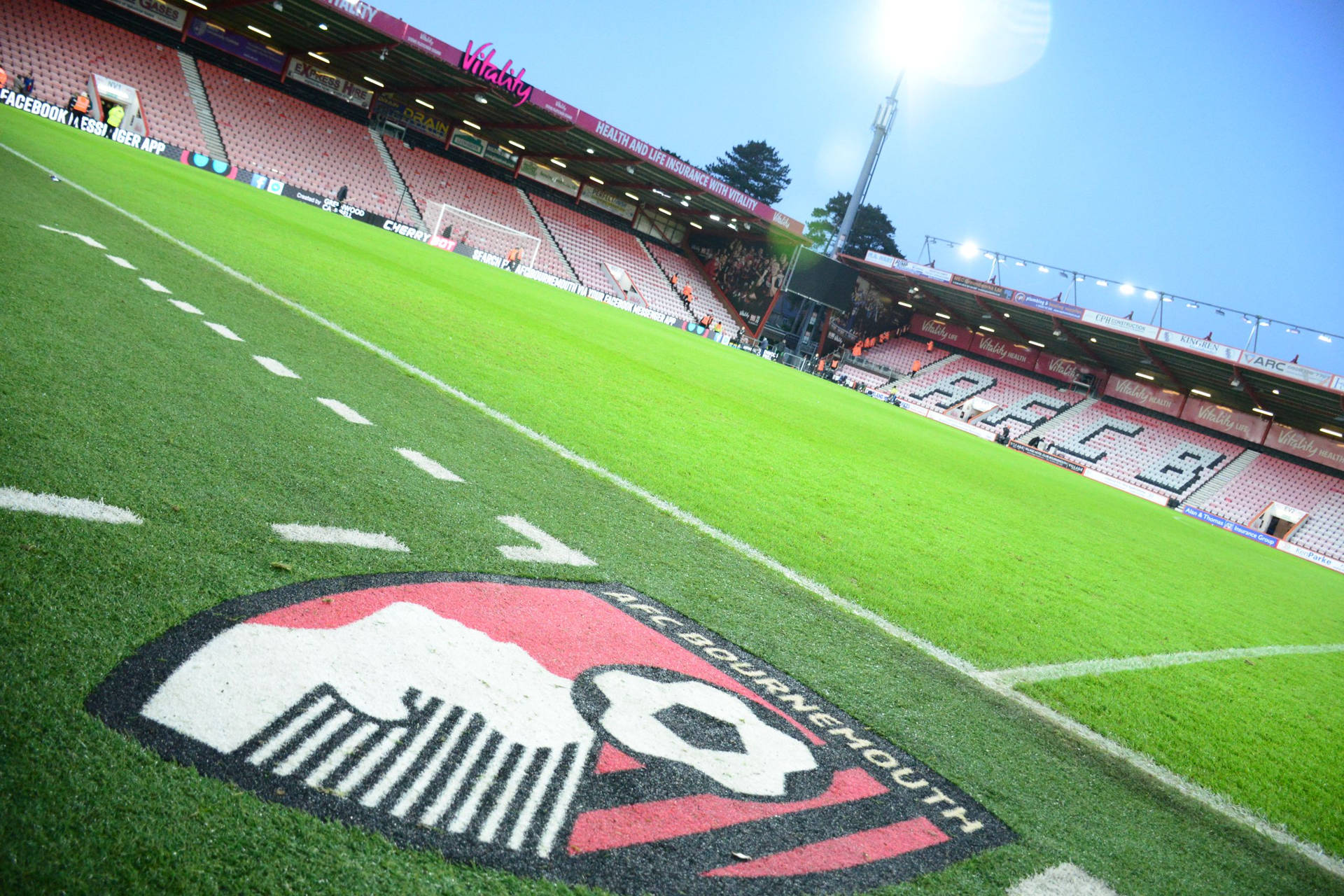 Afc Bournemouth Logo On Grass Background