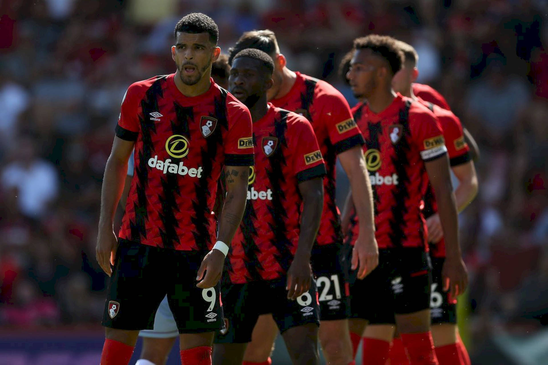 Afc Bournemouth Team In The Stadium Background