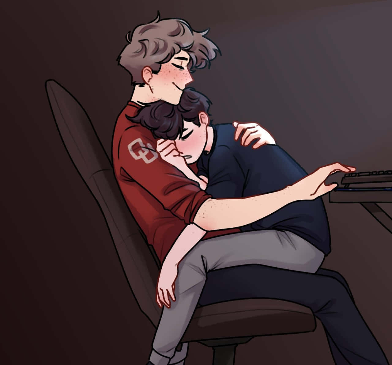 Affectionate Couple Animated Illustration Background