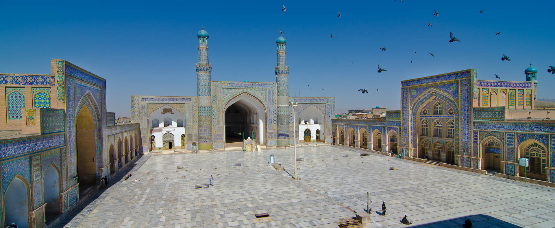 Afghanistan Herat Central Blue Mosque Background