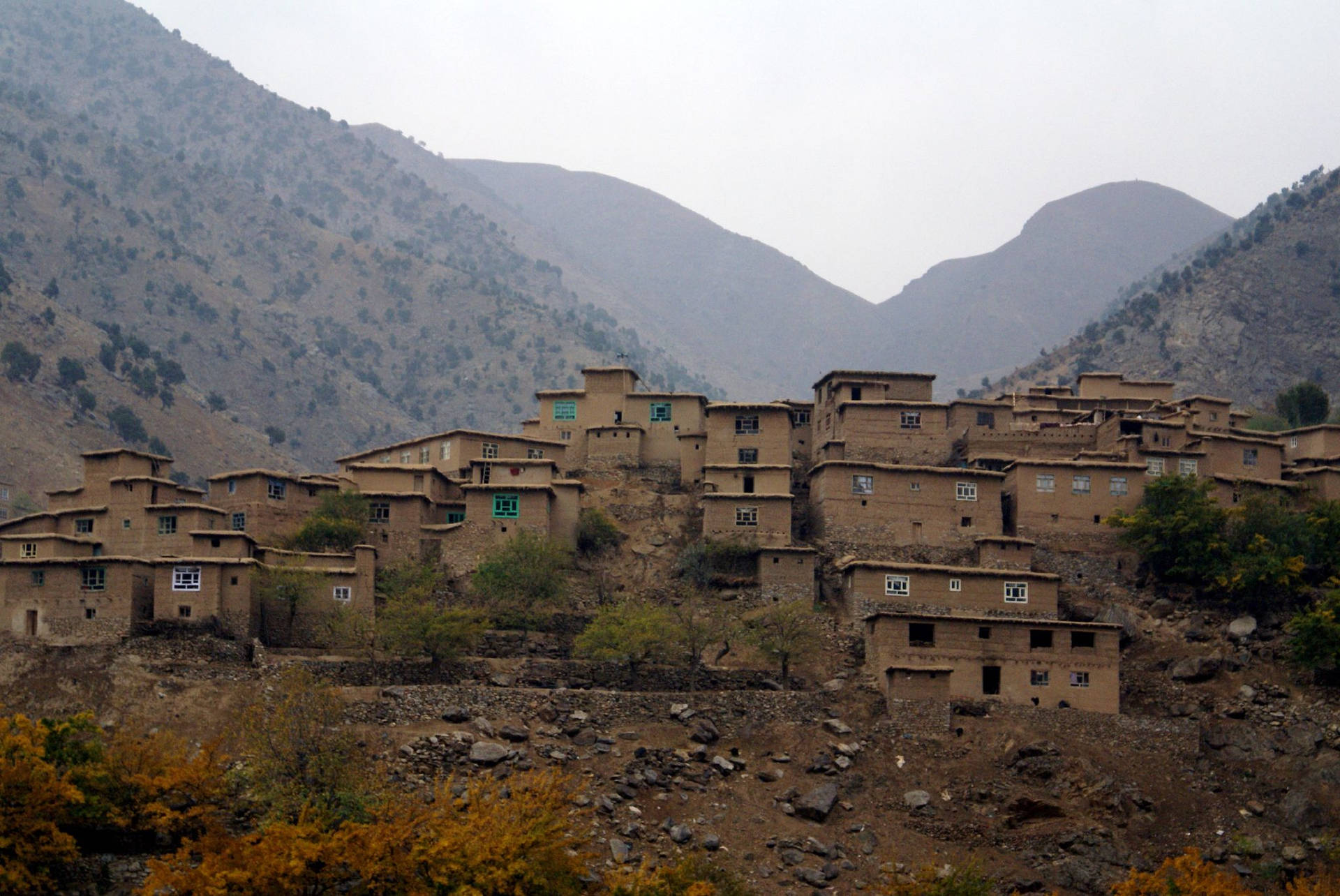 Afghanistan Panjshir Valley Village Background