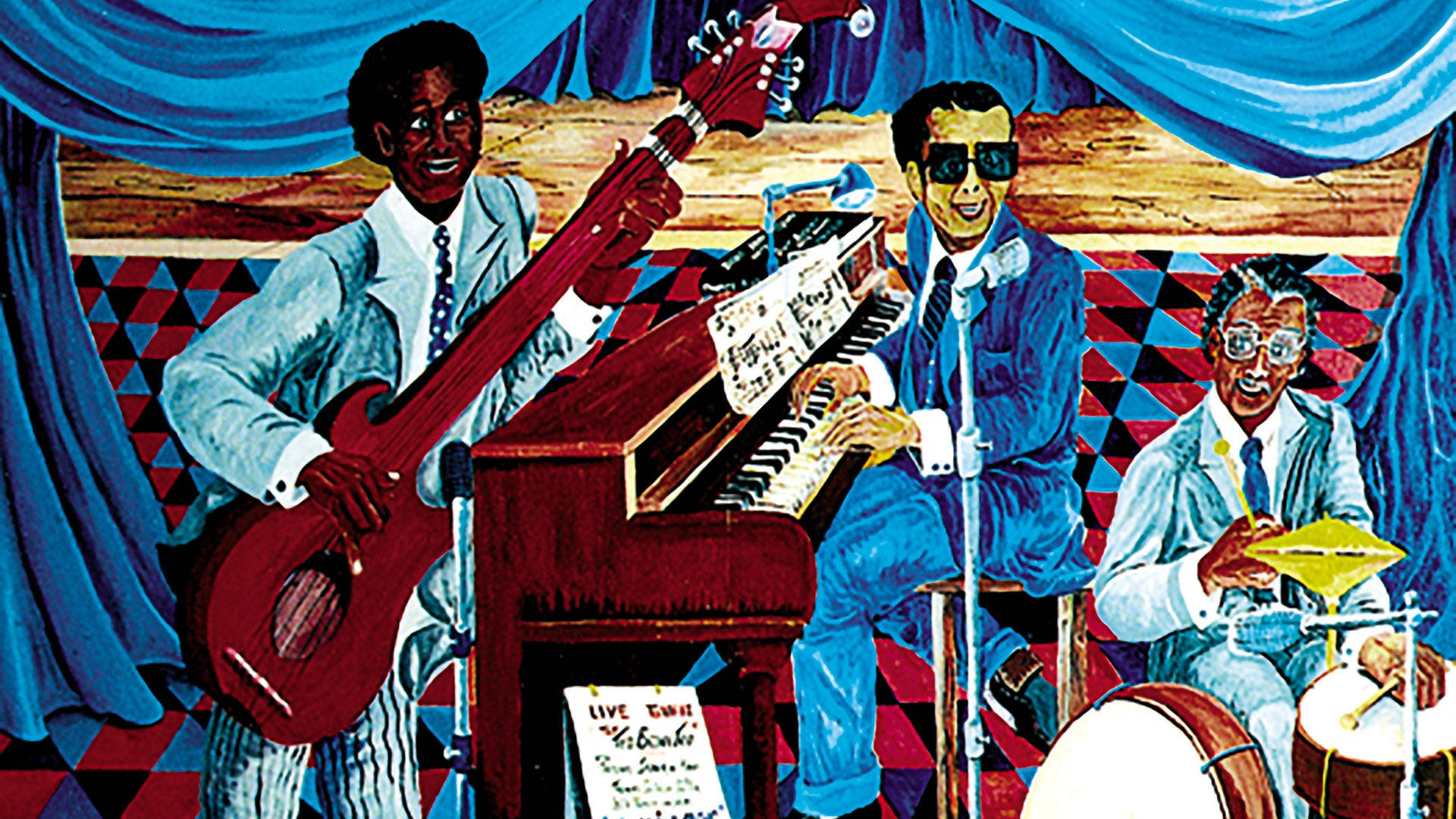 African American Band Painted Folk Art