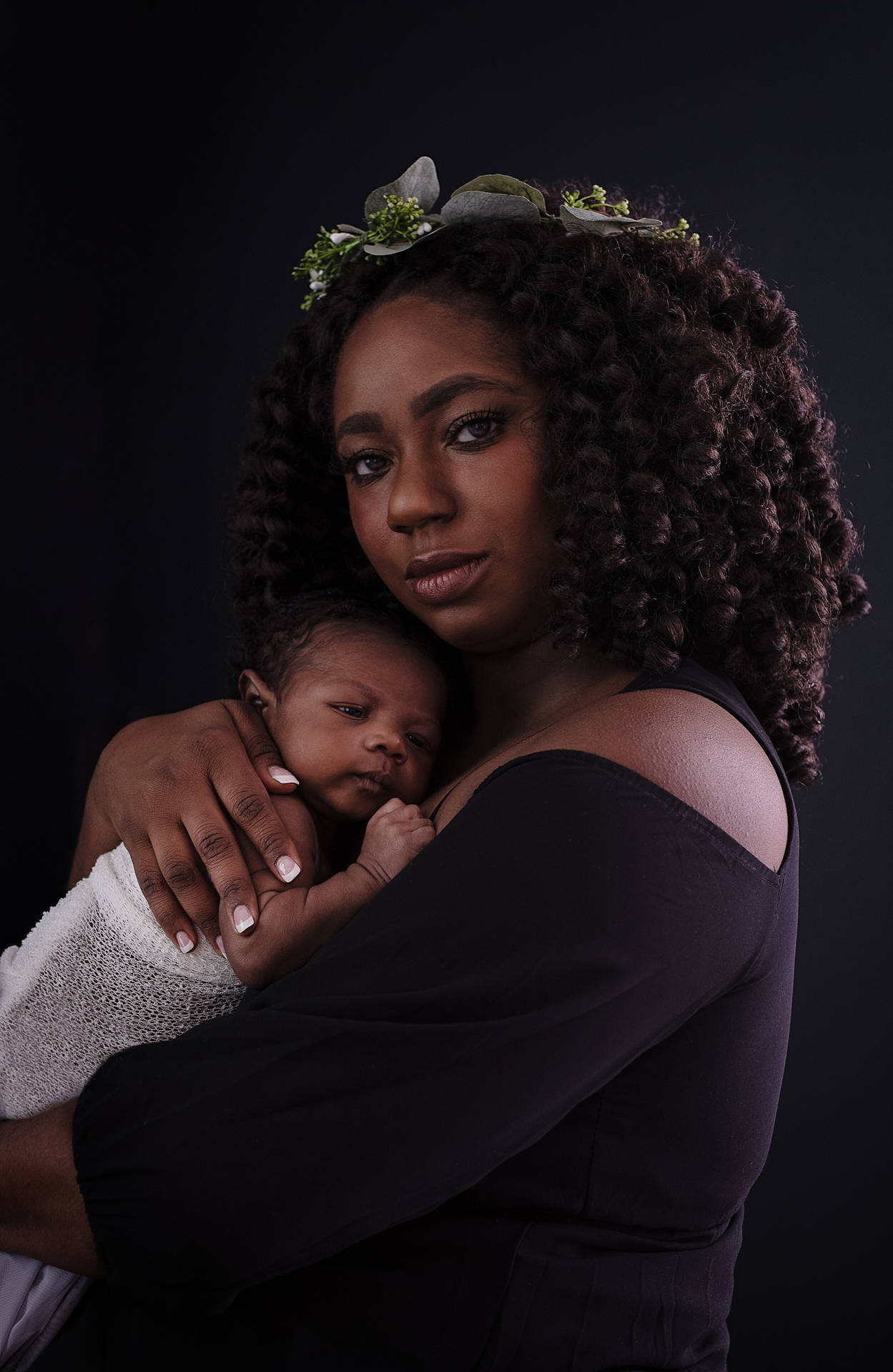 African American Mother And Baby Background