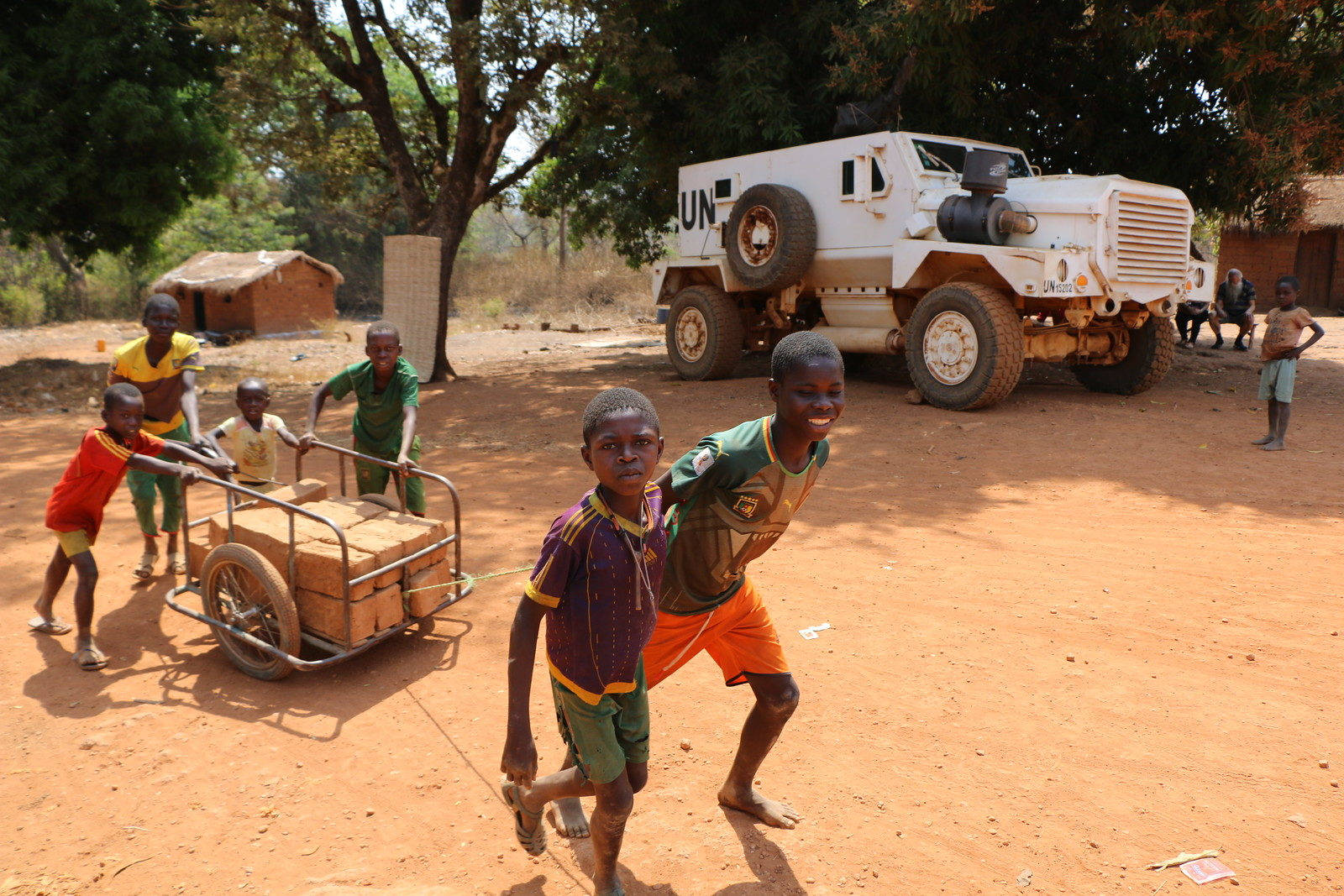 African Boys In Central African Republic Background