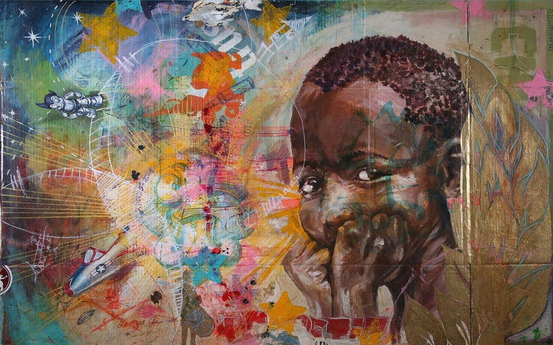 African Graffiti Art Background