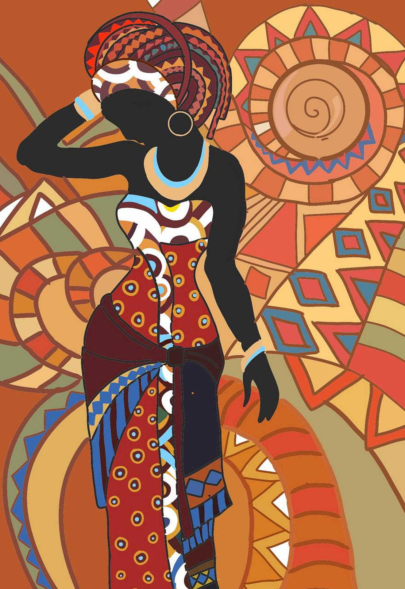 African Minimalist Art Background