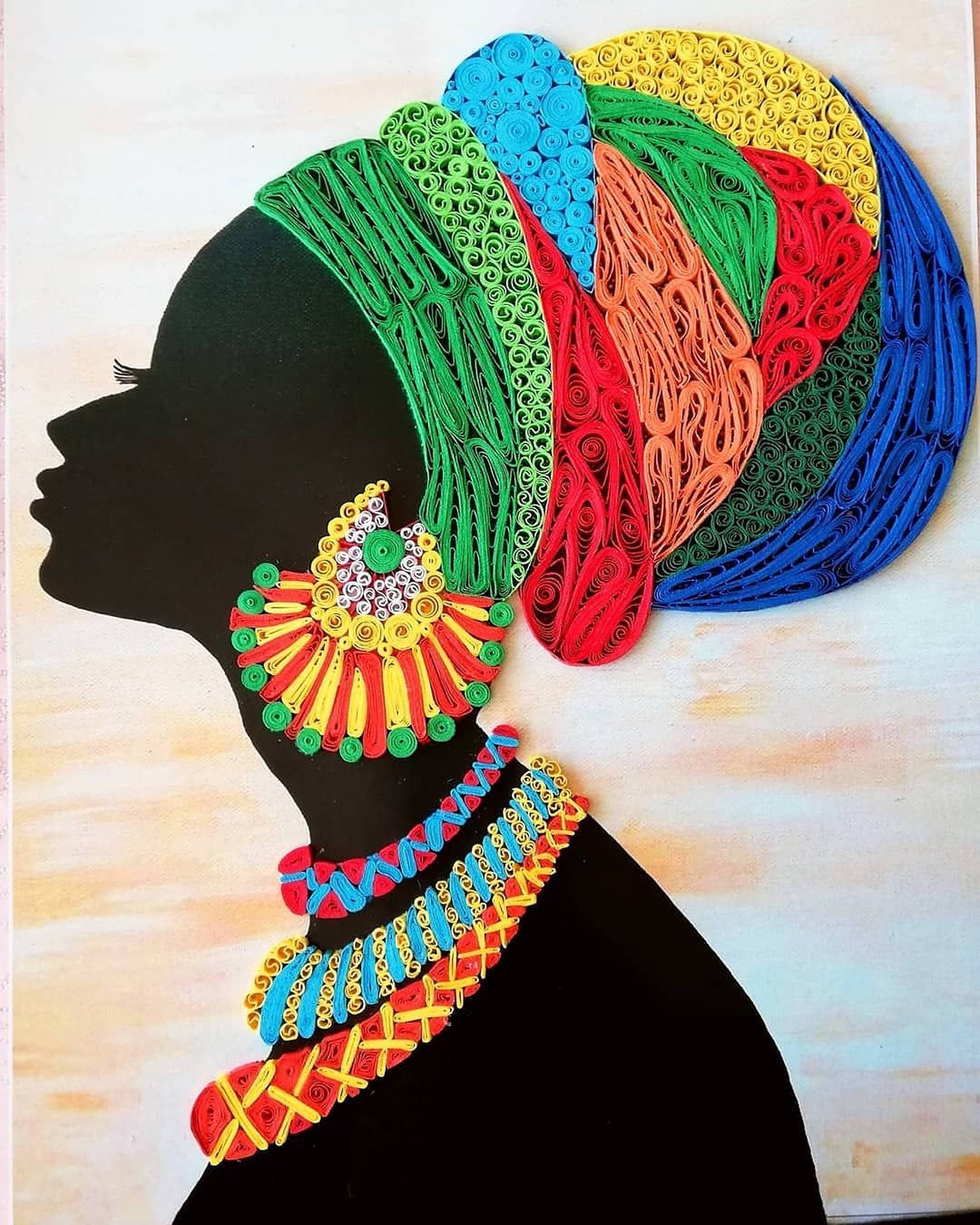 African Paper Art Background