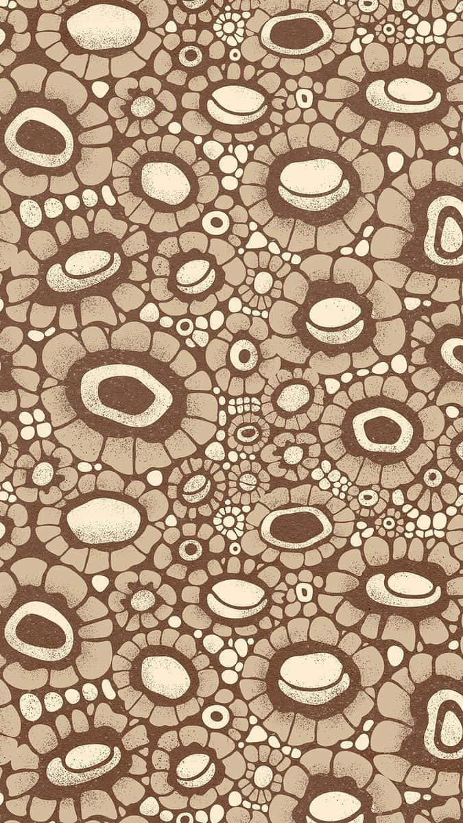 African_ Print_ Brown_ Beige_ Pattern Background