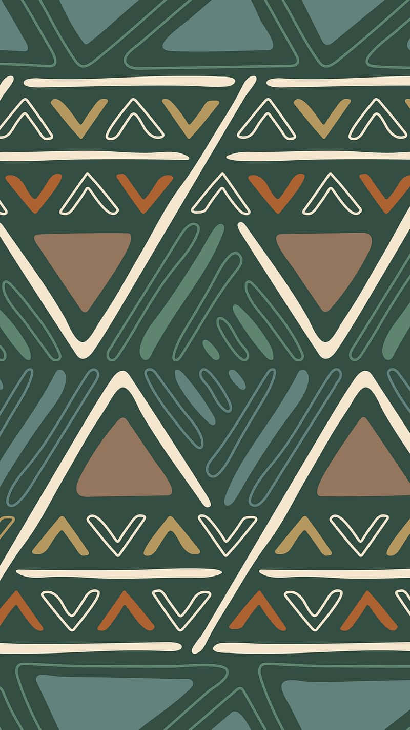 African_ Print_ Geometric_ Pattern Background