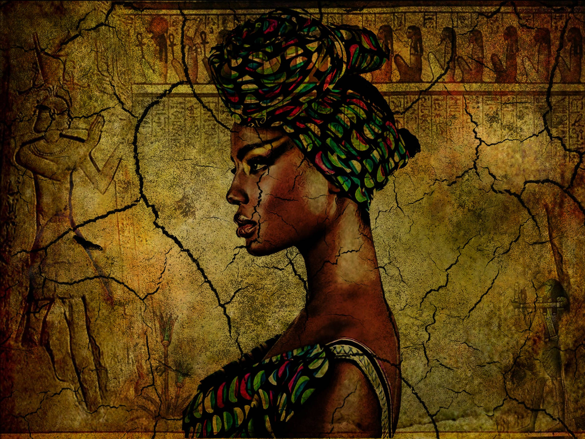 African Woman Art Background