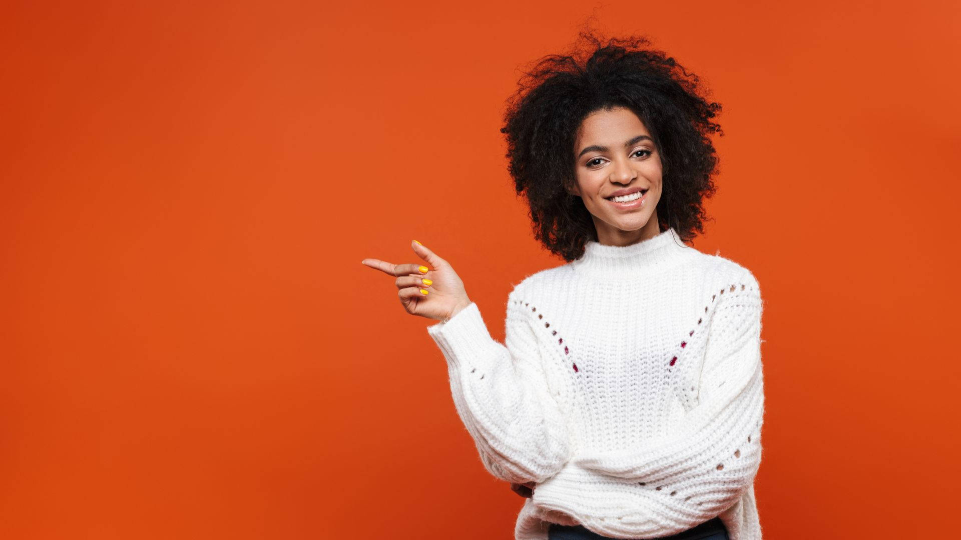 African Woman Okay Right Background